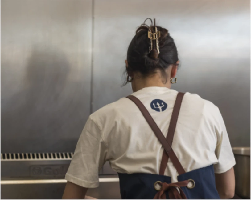 employee prepping meal